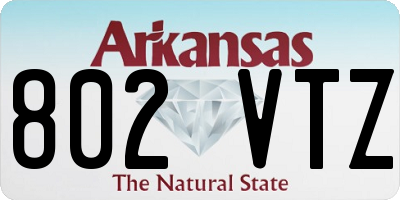 AR license plate 802VTZ