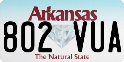 AR license plate 802VUA