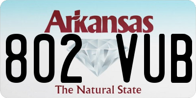 AR license plate 802VUB