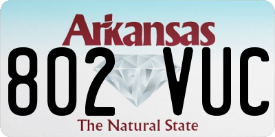 AR license plate 802VUC
