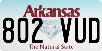 AR license plate 802VUD