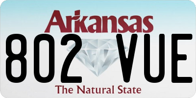 AR license plate 802VUE