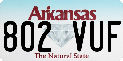 AR license plate 802VUF