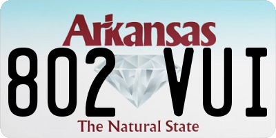 AR license plate 802VUI