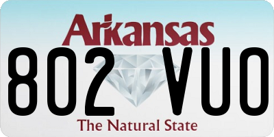 AR license plate 802VUO