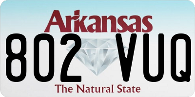 AR license plate 802VUQ