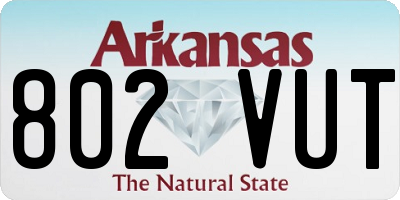 AR license plate 802VUT