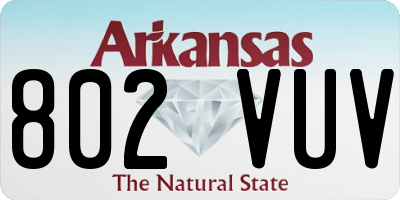 AR license plate 802VUV