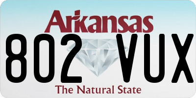 AR license plate 802VUX