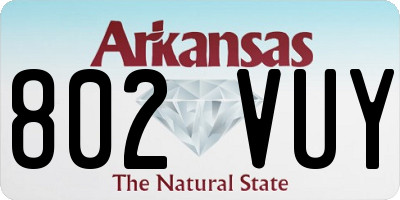 AR license plate 802VUY