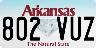 AR license plate 802VUZ