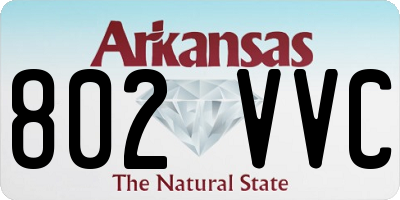 AR license plate 802VVC
