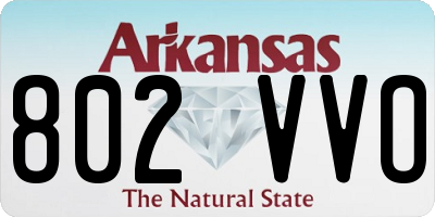 AR license plate 802VVO