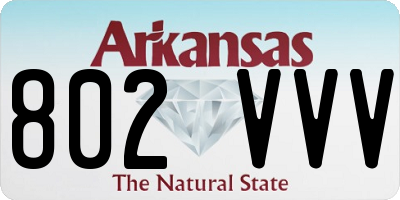 AR license plate 802VVV