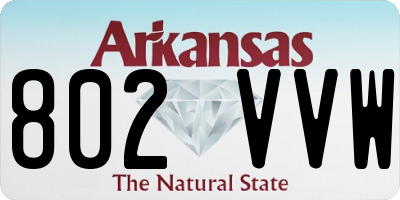 AR license plate 802VVW