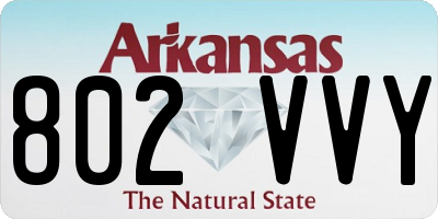 AR license plate 802VVY
