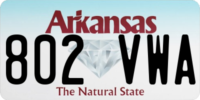 AR license plate 802VWA