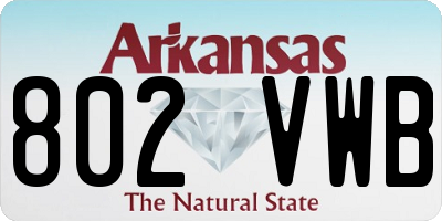 AR license plate 802VWB
