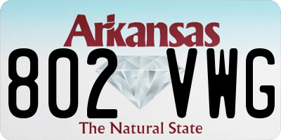AR license plate 802VWG