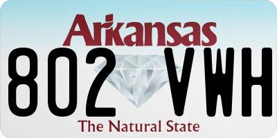 AR license plate 802VWH