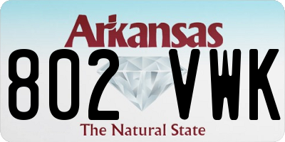 AR license plate 802VWK