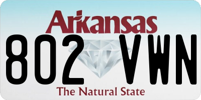 AR license plate 802VWN