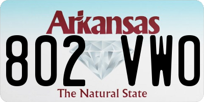 AR license plate 802VWO