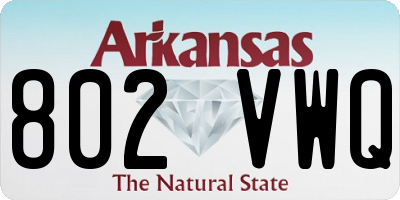 AR license plate 802VWQ