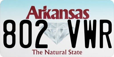 AR license plate 802VWR