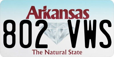 AR license plate 802VWS