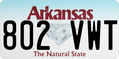 AR license plate 802VWT
