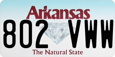 AR license plate 802VWW