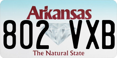 AR license plate 802VXB