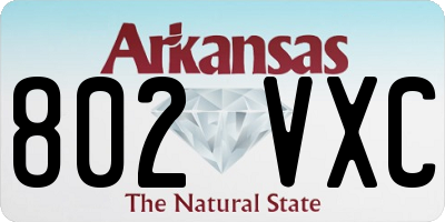 AR license plate 802VXC