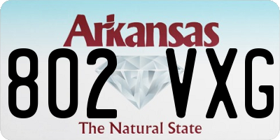 AR license plate 802VXG
