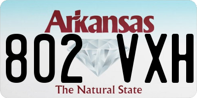 AR license plate 802VXH