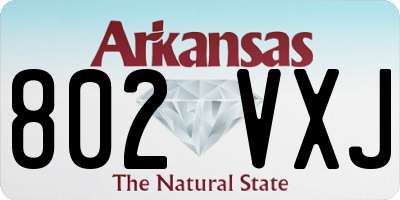 AR license plate 802VXJ