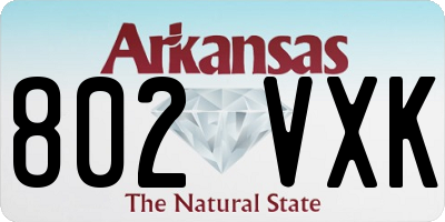 AR license plate 802VXK