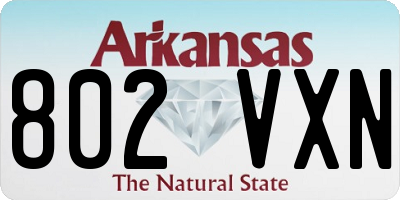 AR license plate 802VXN