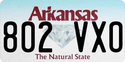 AR license plate 802VXO