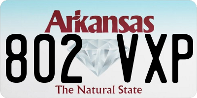AR license plate 802VXP