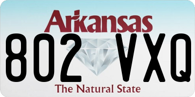 AR license plate 802VXQ