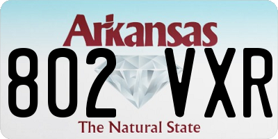AR license plate 802VXR