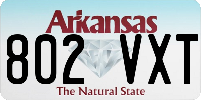 AR license plate 802VXT