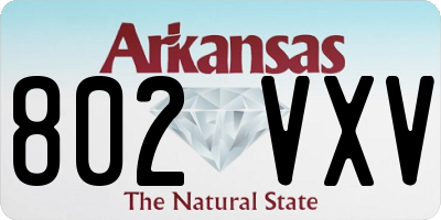 AR license plate 802VXV