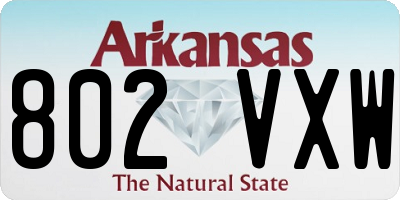 AR license plate 802VXW