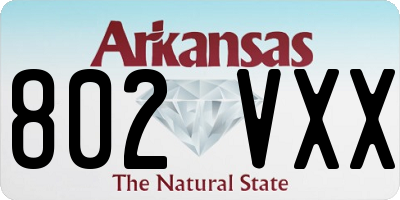 AR license plate 802VXX