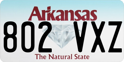 AR license plate 802VXZ