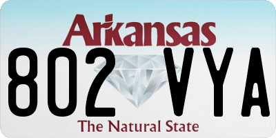 AR license plate 802VYA