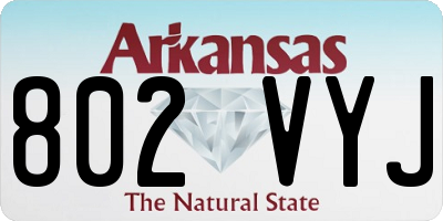 AR license plate 802VYJ